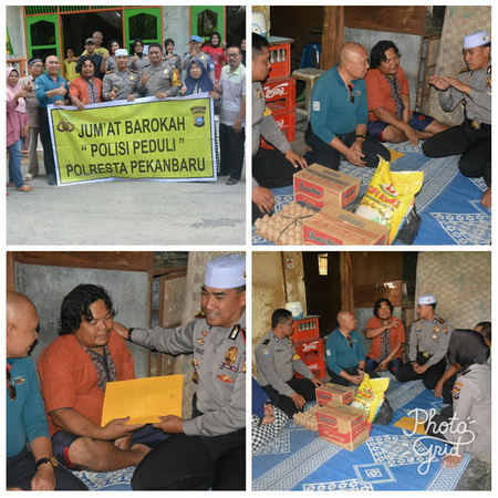 Warga Rintis Ini Terharu Dikunjungi Polresta Pekanbaru